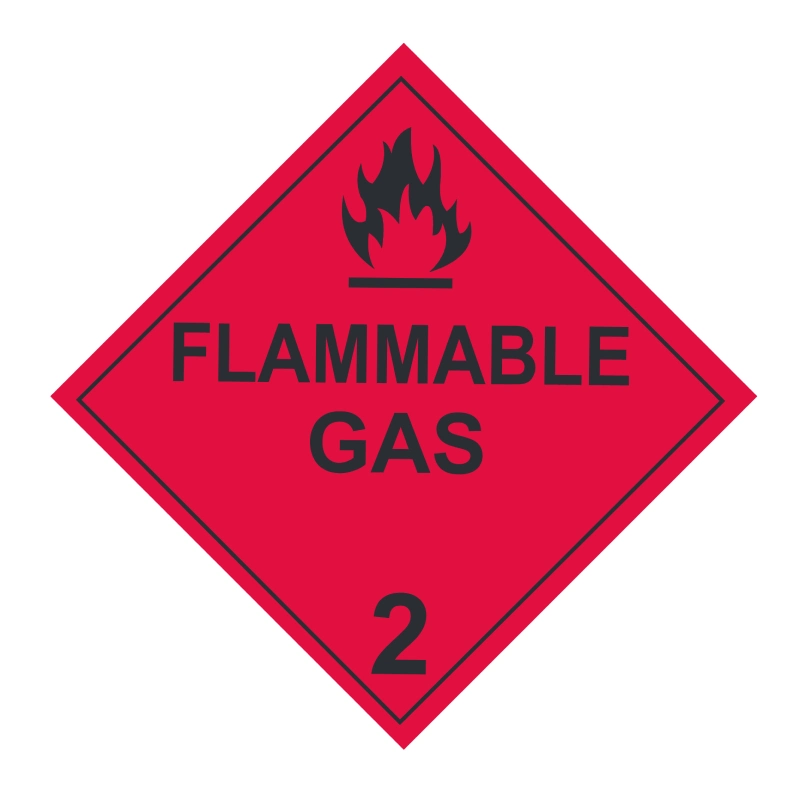 Class 2 1 Flammable Gas Label Lk Printing